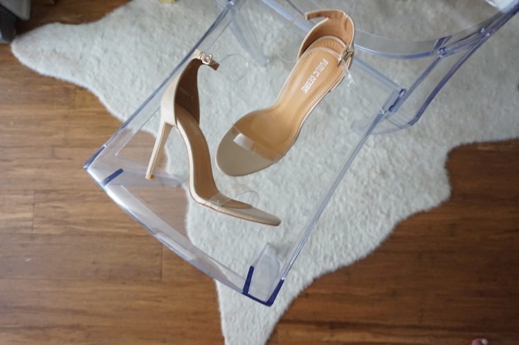 clear stilettos