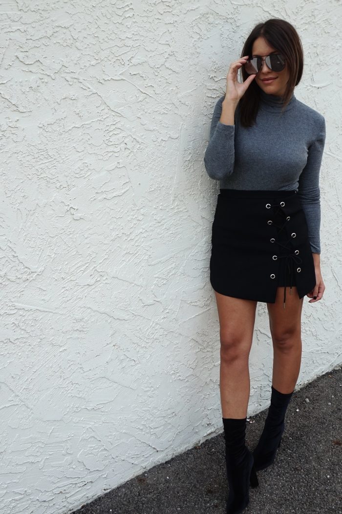 Lace-Up Skirts & Sock Booties