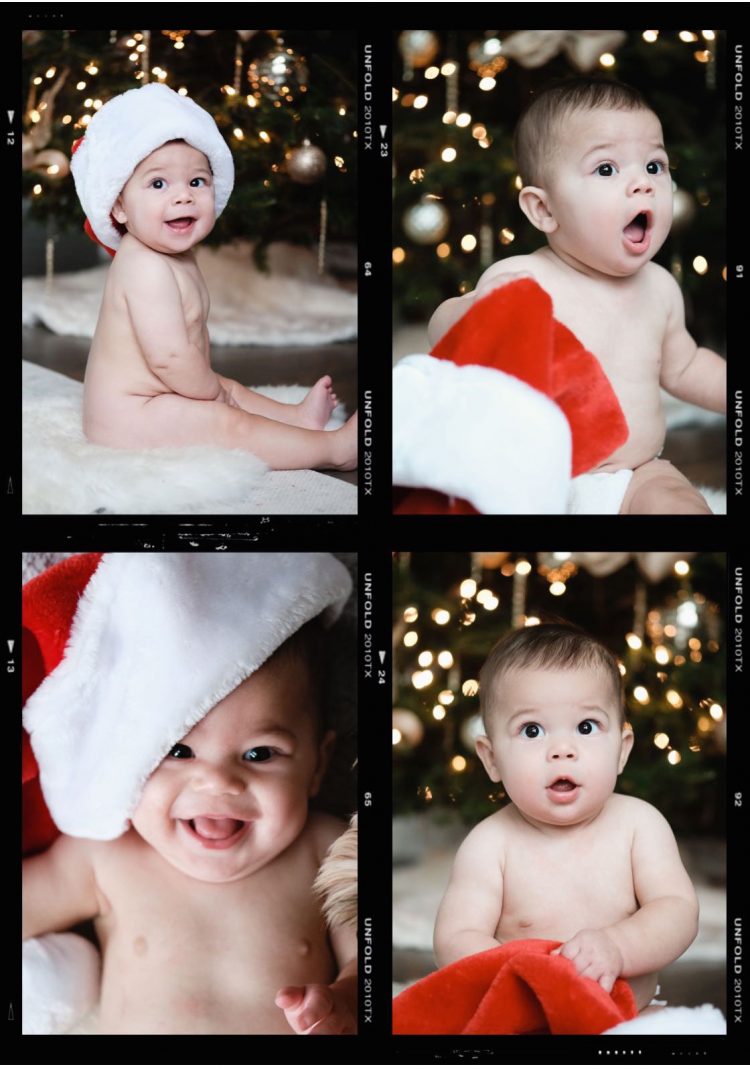 naked baby santa hat